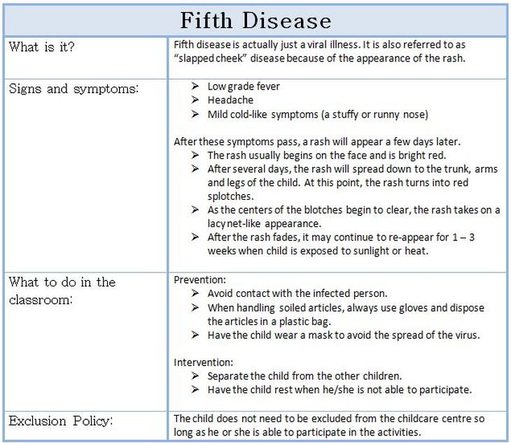 Fifth Disease - Common Diseases in Childcare services